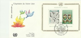 United Nation 1980 35th Anniversary Mini Sheet FDC - Autres & Non Classés