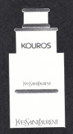 CARTE PARFUMEE YVES SAINT LAURENT KOUROS - Ohne Zuordnung