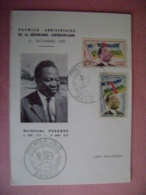 CPM AFRIQUE - CENTRE AFRIQUE - PREMIER ANNIVERSAIRE DE LA REPUBLIQUE LE 1er DECEMBRE 1959- BARTHELEMY BOGANDA - Central African Republic