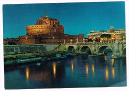 J1499 Roma - Castel Sant'Angelo - Notturno Notte Nuit Night Nacht Noche / Viaggiata 1982 - Castel Sant'Angelo