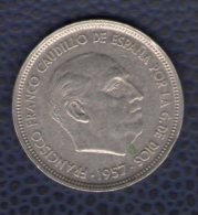 Espagne 1957 Pièce De Monnaie Coin 50 Pesetas Franco Caudillo - 50 Peseta