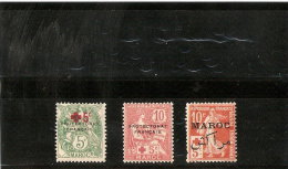 MAROC  N° 59/61   NEUF *    DE 1915/17 - Nuevos