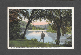 ROCHESTER - NEW YORK - MAPLEWOOD PARK - ISLAND IN GENESEE FROM INDIAN TRAIL - PUBLISHED BY WALKER´S POST CARD - Rochester