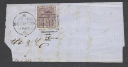 8660-GRANDE FRAMMENTO DI LETTERA AFFRANCATA SIX PENCE - Storia Postale