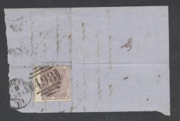 8664-GRANDE FRAMMENTO DI LETTERA AFFRANCATA SIX PENCE - Storia Postale