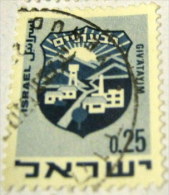 Israel 1969 Civic Arms Giv'Atayim £0.25 - Used - Gebruikt (zonder Tabs)