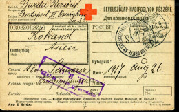 WWI POW CARD 1917 HUNGARY TO RUSSIA KOKAND CAMP - Briefe U. Dokumente