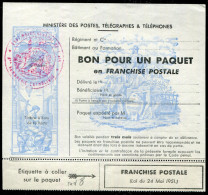 FRANCE - TIMBRE DE FRANCHISE POUR COLIS N° 14 , NEUF , CACHET " ETAT MAJOR / AUMONERIE CATHOLIQUE " - ** - SUP - Timbres De Franchise Militaire