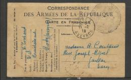 Guerre 14/18 Correspondance Armées République 27 Rodez Aveyron  Gaillac Tarn  11.2. ??( 2 Scans ) - WW1