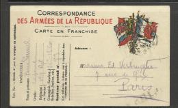 Guerre 14/18 Correspondance Armées République 26 Drapeaux 19.09.15 2 Scans ) - WW1