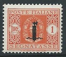 1944 RSI SEGNATASSE 1 LIRA MNH ** - T24 - Taxe