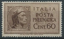 1945 LUOGOTENENZA POSTA PNEUMATICA 60 CENT MNH ** - T25 - Neufs