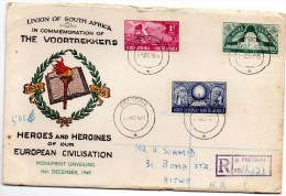 South Africa 1949 Registered Cover Mailed - Briefe U. Dokumente