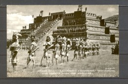 MÉXICO, TARJETA POSTAL SIN CIRCULAR, DIOSES, SACERDOTES Y GUERREROS, TEOTIHUACAN, MONUMENTOS , ARQUEOLOGIA - Mexique