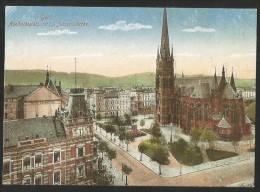 GERA Adelheidsplatz Mit St. Johanniskirche Thüringen Reproduktion - Gera