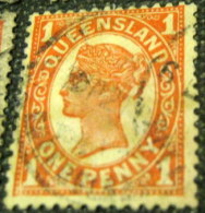 Queensland 1897 Queen Victoria 1d - Used - Used Stamps