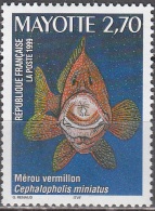 Mayotte 1999 Yvert 71 Neuf ** Cote (2015) 2.00 Euro Mérou Vermillon - Unused Stamps