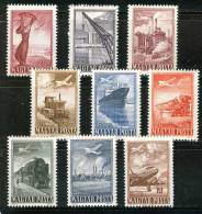 HUNGARY-1950.- Airmail (Ship,Airplane,Train) Cpl.Set MNH!! Mi:1120-1128. - Unused Stamps