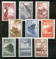 HUNGARY-1950.- Airmail (Ship,Airplane,Train) Cpl.Set MNH!! Mi:1120-1128. - Nuovi