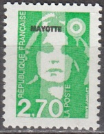 Mayotte 1997 Yvert 37 Neuf ** Cote (2015) 1.80 Euro Marianne De Briat - Neufs