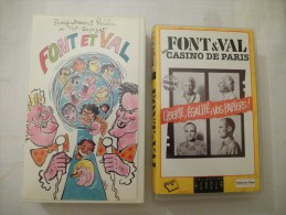 FONT Et VAL LOT DE 2 Cassettes Vidéo VHS : Concert Patronné Par CHARLIE HEBDO Jaquette Illustrée Par CABU - Concert Et Musique