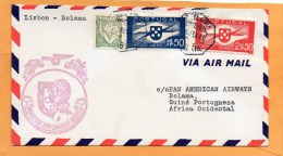 Lisbon To Boloma 1941 Portugal Air Mail Cover - Cartas & Documentos