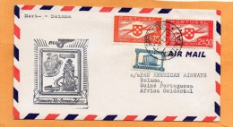 Horta To Bolama 1941 Portugal Air Mail Cover - Lettres & Documents