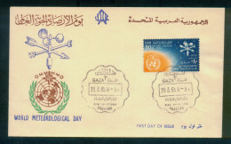 EGYPT / 1965 / PALESTINE / GAZA / AIR MAIL / UN / OMM / WMO / WORLD METEOROLOGICAL DAY / WEATHERVANE / FDC - Palestina