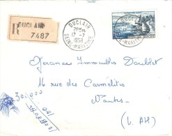 3113 DUCLAIR Seine Maritine Lettre Recommandée Evian 65 F Yv 1131 Ob 17 7 1958 - Briefe U. Dokumente