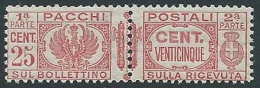 1927-32 REGNO PACCHI POSTALI 25 CENT MNH ** - T53-4 - Paketmarken