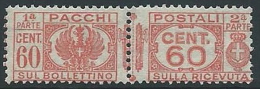 1927-32 REGNO PACCHI POSTALI 60 CENT MNH ** - T55-5 - Paketmarken