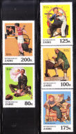 Zaire 1981 Norman Rockwell 5v MNH - Unused Stamps