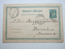 1887 ,  VESTBANERNES     , Klarer Stempel Auf Karte - Covers & Documents