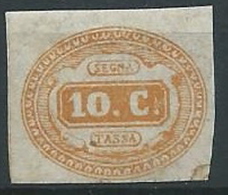 1863 REGNO SEGNATASSE 10 CENT SENZA GOMMA - T77 - Taxe
