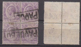 British East Africa Kenia And Uganda Mi# 2 Block Of 4 PAQUEBOT Postmark - Kenya & Ouganda