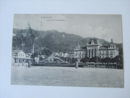 AK Österreich 1907. Bregenz. Hafen Mit Postgebäude. Prägestempel Austria. - Bregenz