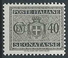 1945 LUOGOTENENZA SEGNATASSE 40 CENT NO FILIGRANA MNH ** - T79 - Impuestos