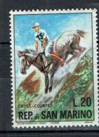 SAN MARINO 1966 EQUESTRIAN HORSE HORSES CROSS COUNTRY - Nuevos