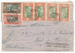 - Lettre - SENEGAL -( DAKAR AVION - Càd S/Paire+4 Du N°82 + N°76+108A - Commemoratif - 1935 - Covers & Documents