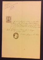 CHIOGGIA PARROCCHIA S.ANDREA   -1863  MARCHE DA BOLLO LOMBARDO VENETO SU DOCUMENTO MANOSCRITTO + BOLLO PARROCCHIALE - Fiscali