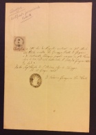 CHIOGGIA PARROCCHIA S.ANDREA   -1863  MARCHE DA BOLLO LOMBARDO VENETO SU DOCUMENTO MANOSCRITTO + BOLLO PARROCCHIALE - Fiscales