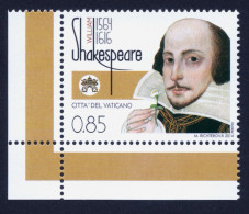 2014 VATICANO "SHAKESPEARE" SINGOLO MNH - Neufs