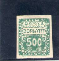 TCHECOSLOVAQUIE 1919-22 TAXE * - Postage Due