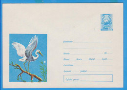 BIRD BIRDS EGRET, POSTAL STATIONERY ROMANIA 1972 - Picotenazas & Aves Zancudas