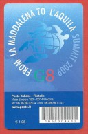 TESSERA FILATELICA ITALIA - 2009 - Vertice Del G8 A L'Aquila - Philatelic Cards