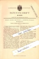 Original Patent - G. Abramowsky In Osterode / Ostróda I. Ostpreussen , 1883 , Bettgestell , Bett !!! - Ostpreussen