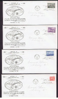 1951 Centenary Of Canadian Postage Stamps SC 311-4 On 4 Trans-Canada Airlines Special FDC CBC Stamp Club - ....-1951