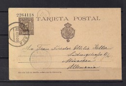 1903 GRANADA, ENTERO POSTAL ED. 37 CIRCULADO A MUNICH EN ALEMANIA, LLEGADA - 1850-1931