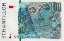 ** BILLET TEST NOTE ECHANTILLON BANQUE DE FRANCE - 50 FRANCS MAURICE RAVEL - TYPE DU 50 FRANCS SAINT EXUPERY ** - Fictifs & Spécimens