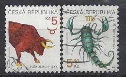 Czech-Republic  1999  Zodiac Signs (o) Mi.240-241 - Usati